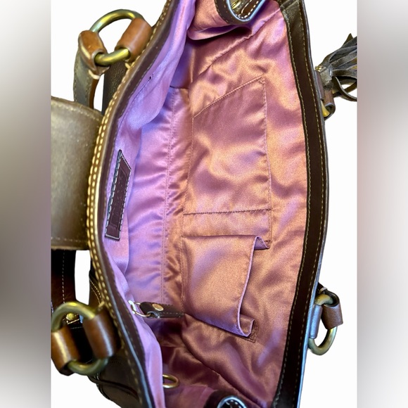 COPY - EUC COACH SIGNATURE EMBOSSED HAMILTON HANDBAG - Picture 6 of 13